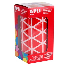 Gomets Apli Triangulo 20,0 Rojo Rollo
