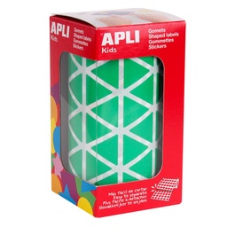 Gomets Apli Triangulo 20,0 Verde Rollo