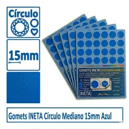 Gomets Ineta Círculo Mediano Azul Rollo 2688 Uds