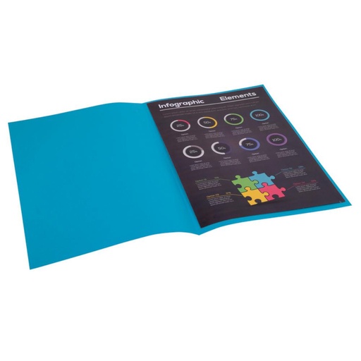 [180801] SUBCARPETA DIN A4 CARTULINA 80G TURQUESA