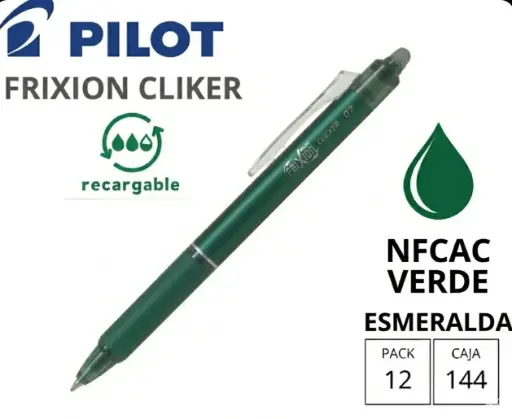 [119265] BOLÍGRAFO PILOT FRIXION CLICKER VERDE