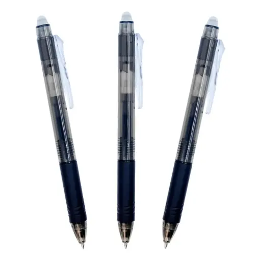 [120817] BOLÍGRAFO RAYLU IGNITE BORRABLE NEGRO BOLSA 3 NEGROS