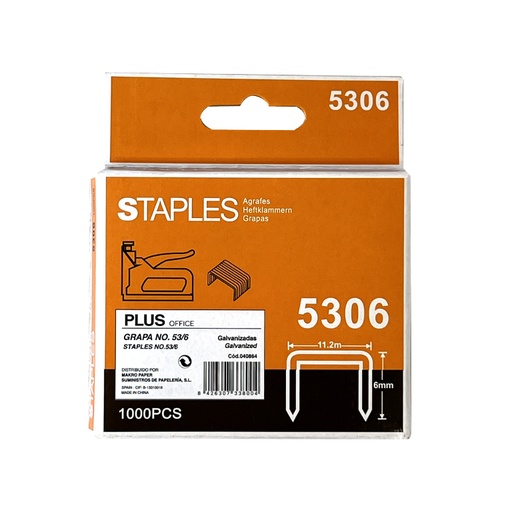 [040864] GRAPAS PLUS 53/6 PLATEADAS CJ1