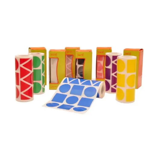 [825684] GOMETS INETA FIGURAS GEOMETRICAS MARRON – ROLLO 1357 UDS