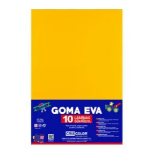 [630468] HOJAS DE GOMA EVA UNICOLOR AMARILLO 40x60