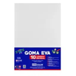 HOJAS DE GOMA EVA  UNICOLOR BLANCO 40x60x0,2 CM