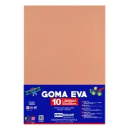 HOJAS DE GOMA EVA UNICOLOR CARNE 40x60x0,2 CM
