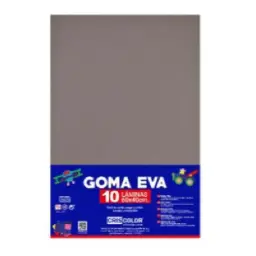 HOJAS DE GOMA EVA UNICOLOR GRIS OSCURO 40x60x0,2 CM