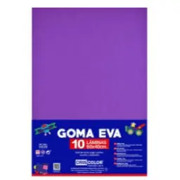 HOJAS DE GOMA EVA UNICOLOR MORADO 40x60x0,2 CM