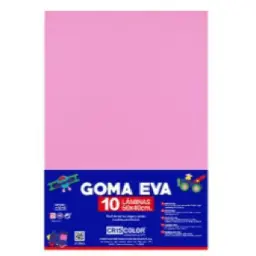 HOJAS DE GOMA EVA UNICOLOR ROSA 40x60x0,2 CM