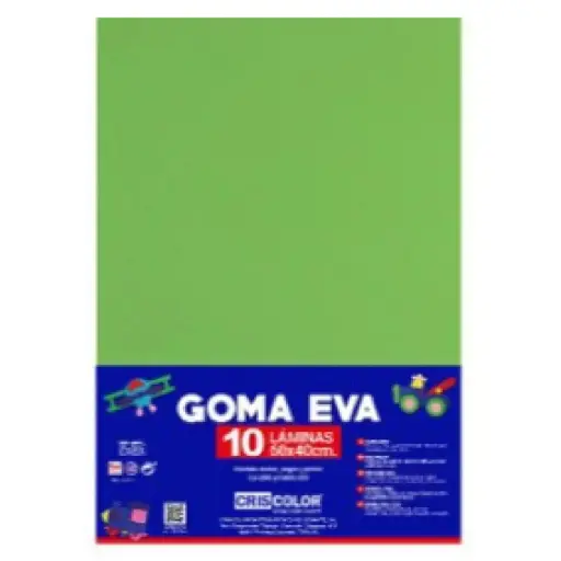 [630470] HOJAS DE GOMA EVA  – LÁMINAS UNICOLOR (VERDE MANZANA – 40x60x0,2 CM)