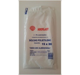 Bolsa Polietileno Transparente 15 × 30 Cm Pack 100 Uds