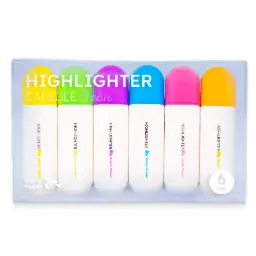 Marcador Fluorescente Capsule Neon 6 Uds Raylu