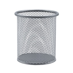 Cubilete Portalápices Metálico De Rejilla Raylu 190 Plateado