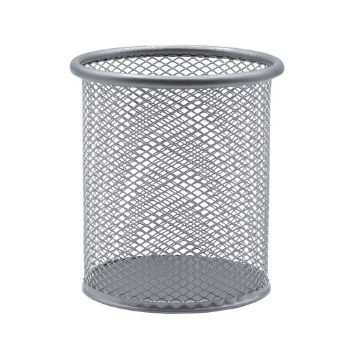 [040298] CUBILETE PORTALÁPICES METÁLICO DE REJILLA RAYLU 190 PLATEADO