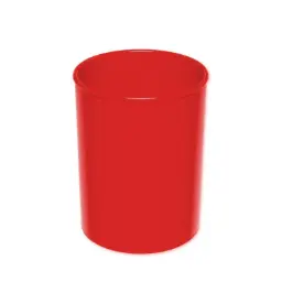 Cubilete Portalapices Rojo Opaco Faibo Plástico