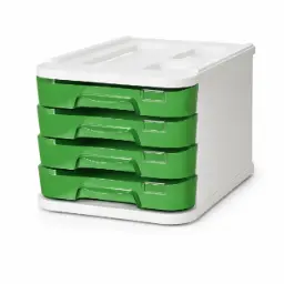 Fichero De Sobremesa Faibo 4 Cajones Color Verde