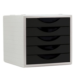 Módulo Archivotec Con 5 Cajones Negro