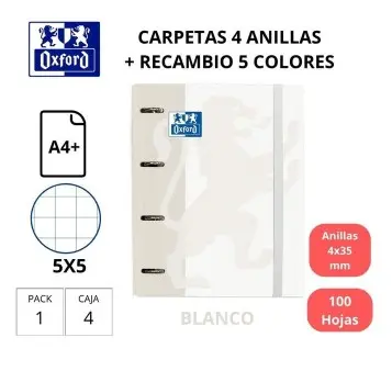 [650144] CARPEBLOCK OXFORD A4 CARTÓN FORRADO 40MM CON RECAMBIO BLANCO
