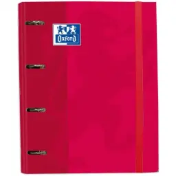 Carpeblock 4 Anillas Oxford A4 Rojo