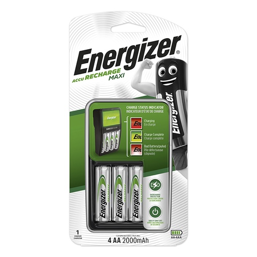 [221481] CARGADOR DE PILAS ENERGIZER MAXI AA/AAA + 4 PILAS AA 