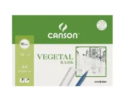MINI PACK PAPEL VEGETAL GUARRO DIN A4 90g 12 HOJAS
