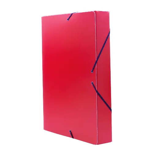 [180956] CARPETA PROYECTO RAYLU PAPER A4 LOMO 50 MM ROJO CIERRE CON GOMAS 