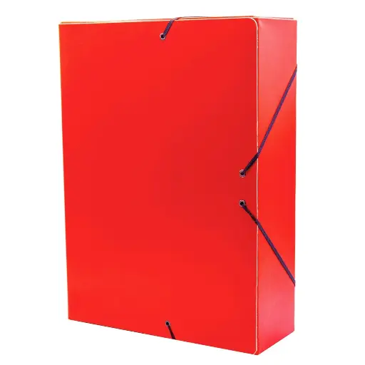 [180172] CARPETA PROYECTO RAYLU PAPER A4 LOMO 90 MM ROJO CIERRE CON GOMAS 