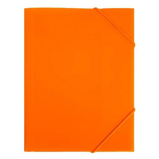 [180537] CARPETA PP RAYLU PAPER A4 CON GOMAS Y SOLAPAS NARANJA