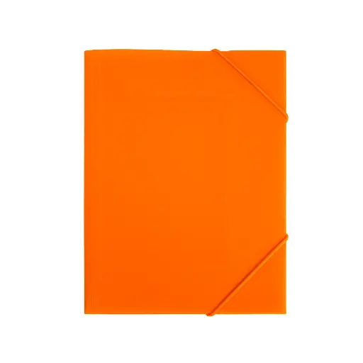 [180543] CARPETA PP RAYLU PAPER A5 CON GOMAS Y SOLAPAS NARANJA 
