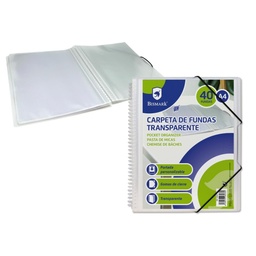 Carpeta Pp Espiral 40 Fundas A4 Transparente Portada Personalizable