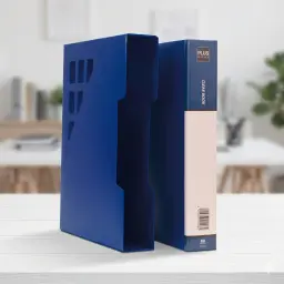 Carpeta A4 Pp Con Cajetín 80 Fundas Azul