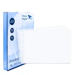 Fundas Multitaladro A3 90 Micras 25 Unidades Transparente Cristal Raylu