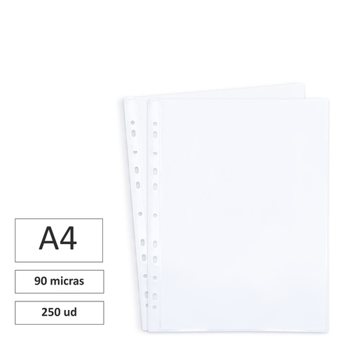 [180563] FUNDAS MULTITALADRO A4 80 MICRAS PAQUETES DE 10UDS