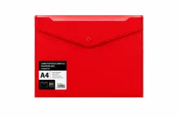 Sobre Portadocumentos Polipropileno Con Broche A4 Rojo