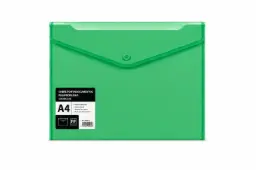 Sobre Portadocumentos Polipropileno Con Broche A4 Verde
