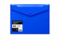 Sobre Portadocumentos Polipropileno Con Broche A5 Azul