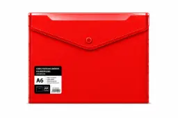 Sobre Portadocumentos Polipropileno Con Broche A6 Rojo