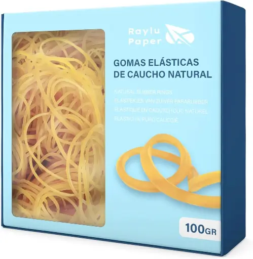 [040821] BANDAS ELASTICAS CAUCHO RAYLU Nº18 180X15MM BOLSA 100 GRAMOS